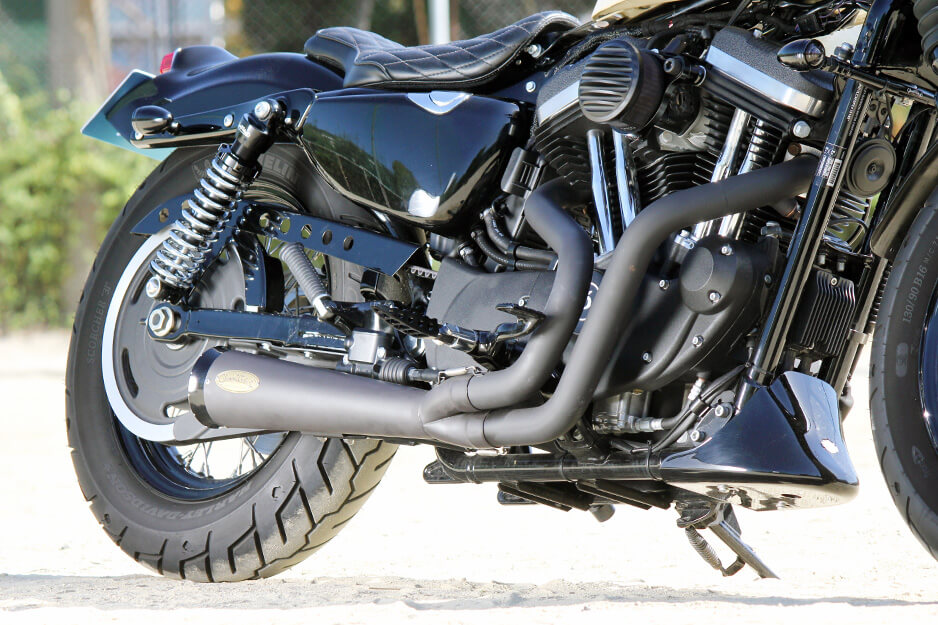 バイク マフラー SUS H2マフラー 2in1 コントラスト XL 07-13 GW-4035 取寄品 GLEAMING WORKS グリーミンワークス SUS H2マフラー 2in1